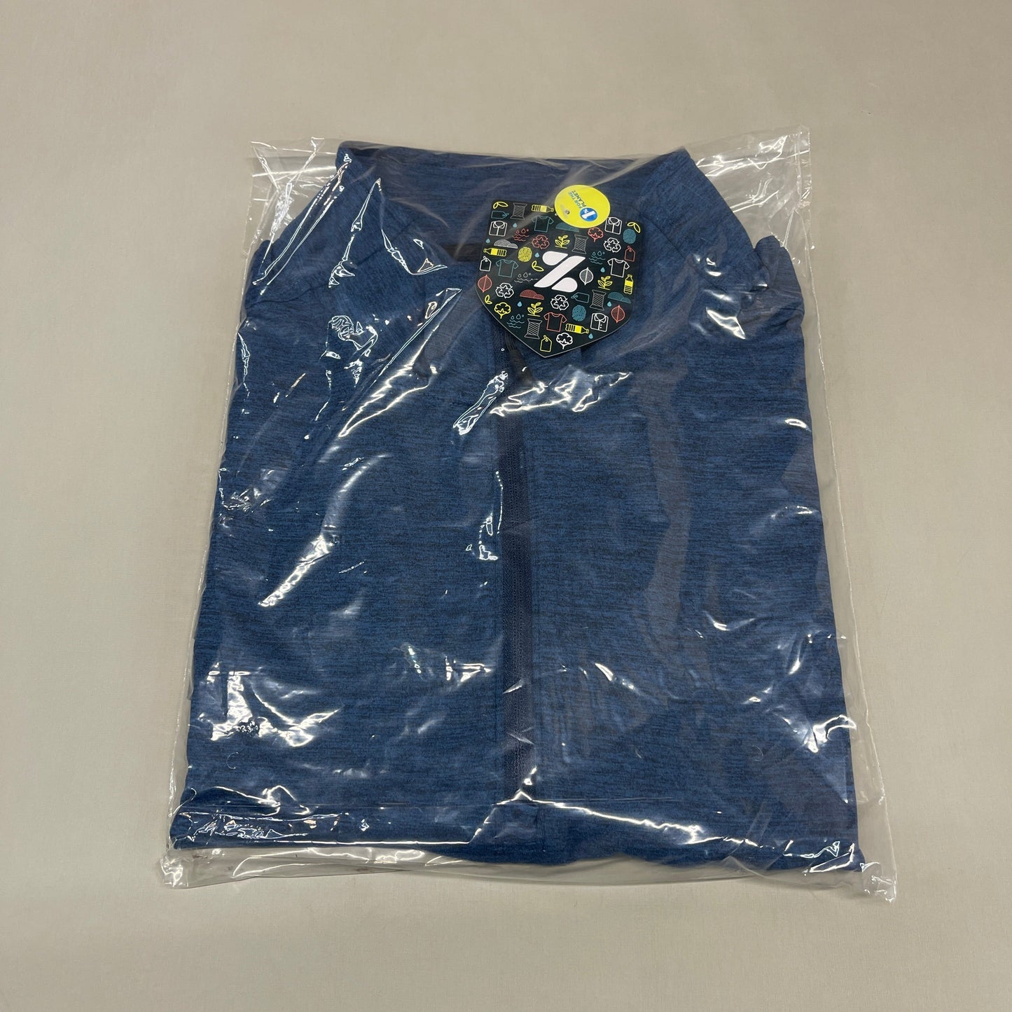ZUSA Pull Over Shirt Long Sleeve Brisk Quarter Zip Men's Sz XL Navy Heather (New)