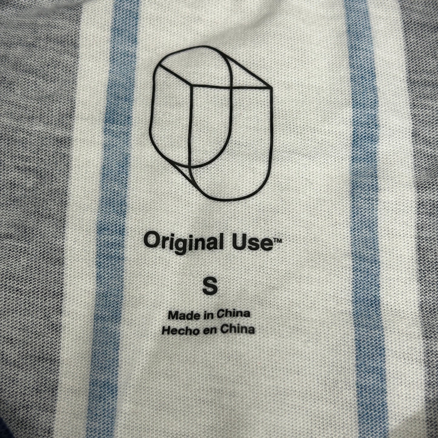 ORIGINAL USE Men's Striped Long Sleeve T-Shirt Gold/Stripe Sz S (New)