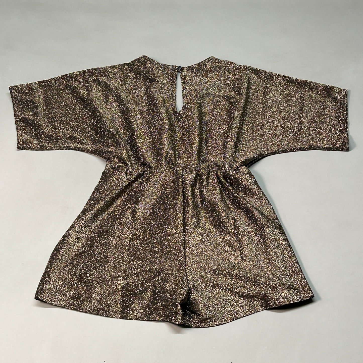 GILLI Twist Front Romper Black/Gold Size Large (New)