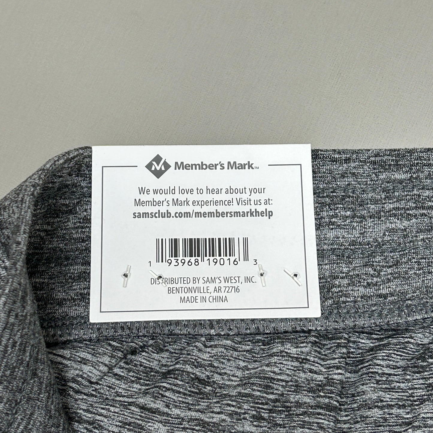 MEMBERS MARK Favorite Straight Leg Soft Pant Heather Grey Size Medium (New)