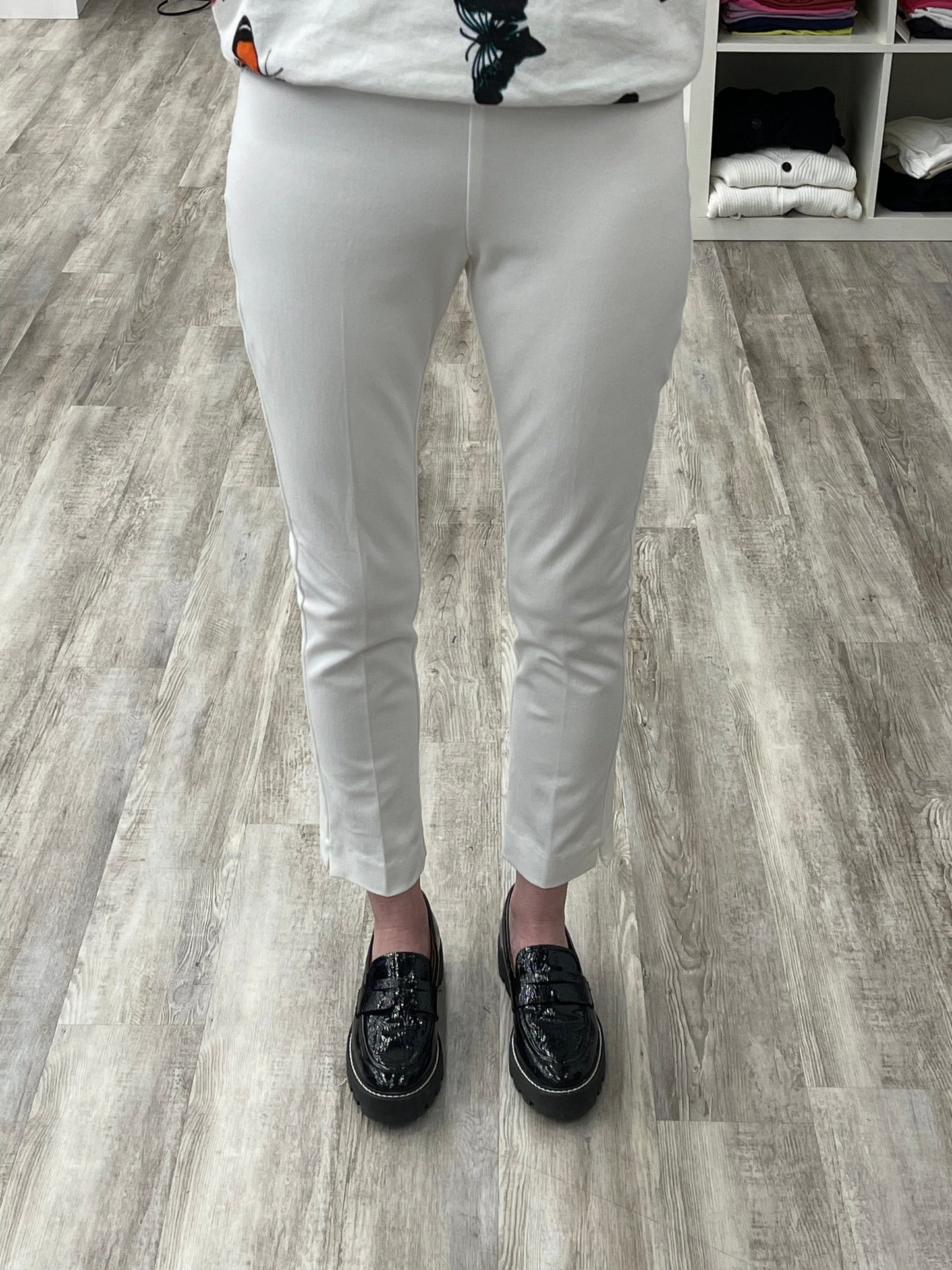 White Side Slit Pant