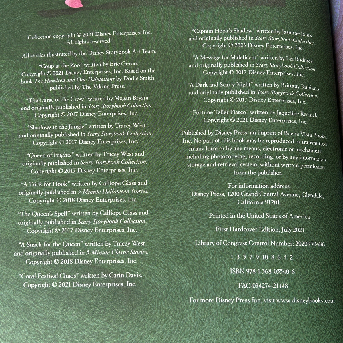 DISNEY 5 Disney Villains Stories Hardback Book (New)