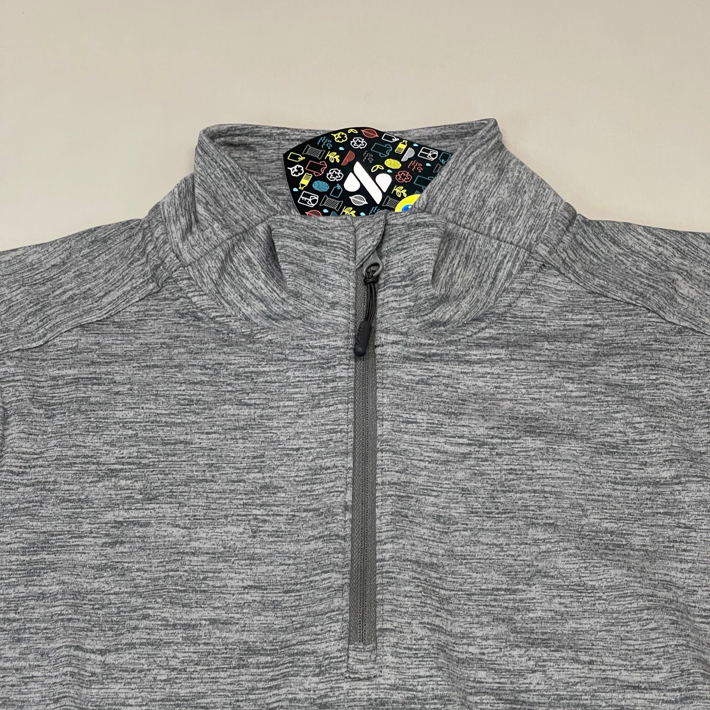 ZUSA Pull Over Shirt Long Sleeve Brisk Quarter Zip Women's Sz M Charcoal Heather (New)