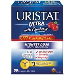 Uristat® Ultra with Cranberry 99.5 mg UTI Pain Relief Tablet, 30 EA