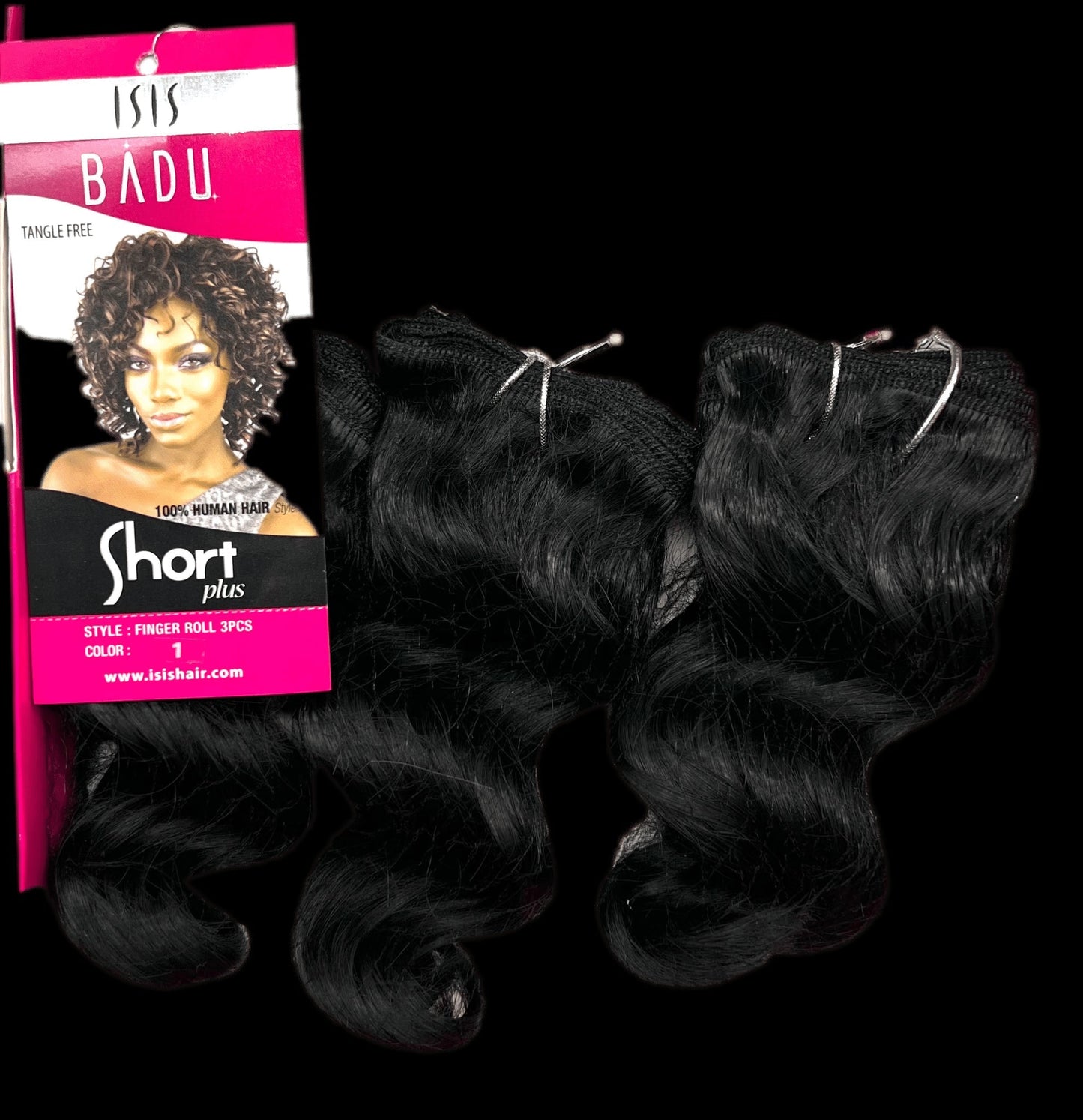 ISIS 100% Human Hair Short Plus Finger Rolls 3 pcs