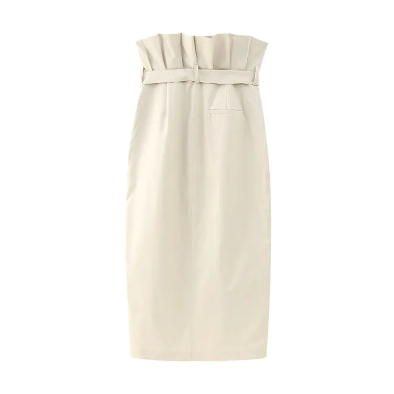 2023 Summer Y2K Chic Ruffled Top and Skirt Set