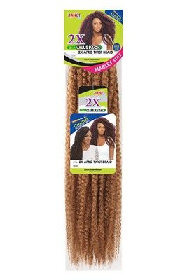 Janet Collection Synthetic Kanekalon Braids Noir Afro Twist Braid (Marley Braid)