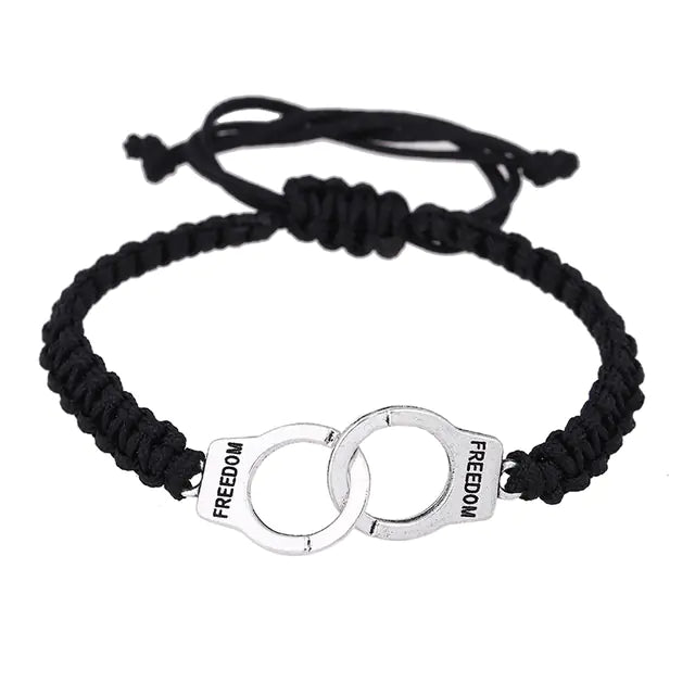 Style Loft Collection Handmade Braided Rope Cuff Linked Couples Bracelet