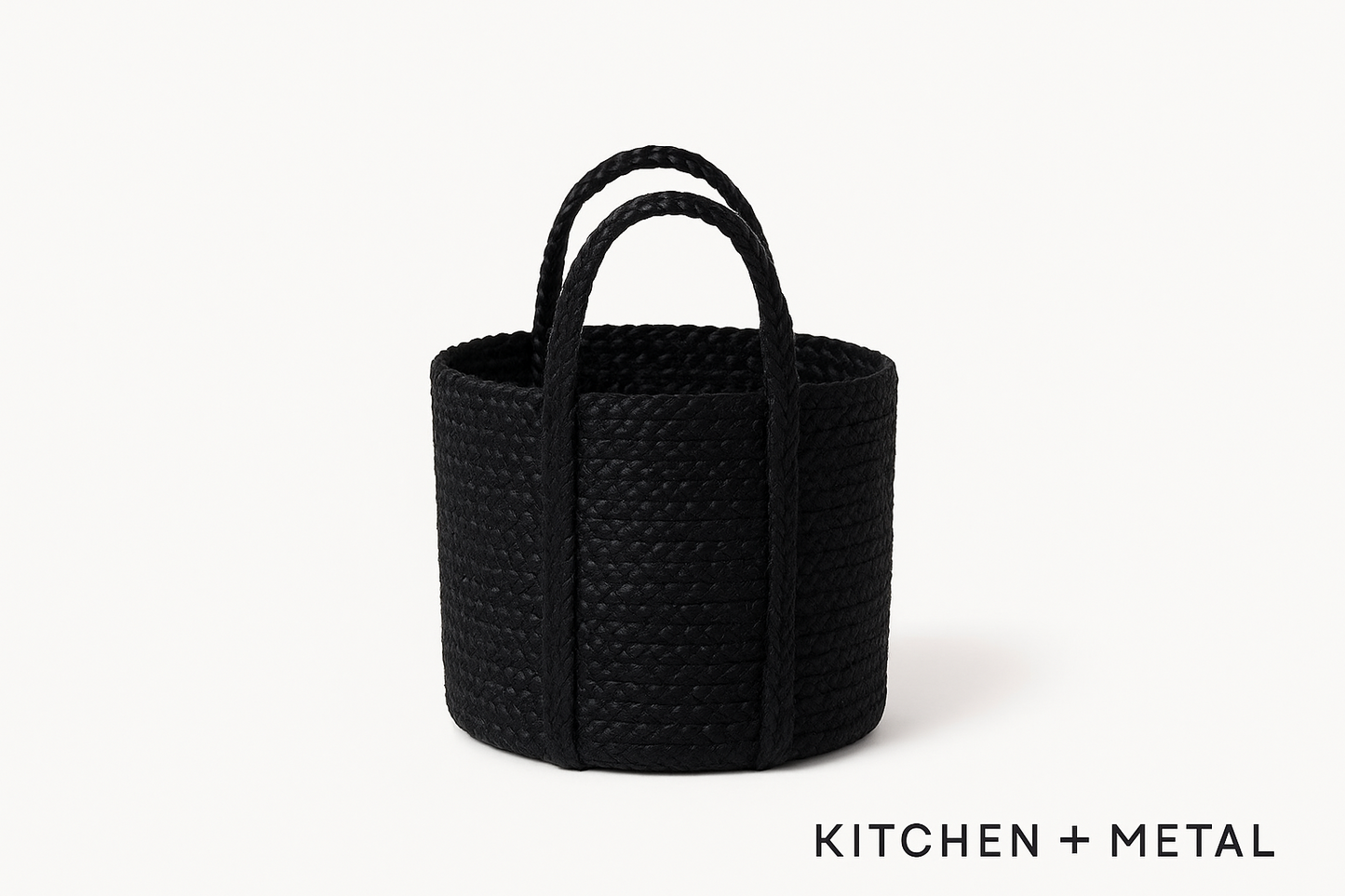 Kata Basket with handle - Black | Home Decor | Kitchen + Metal