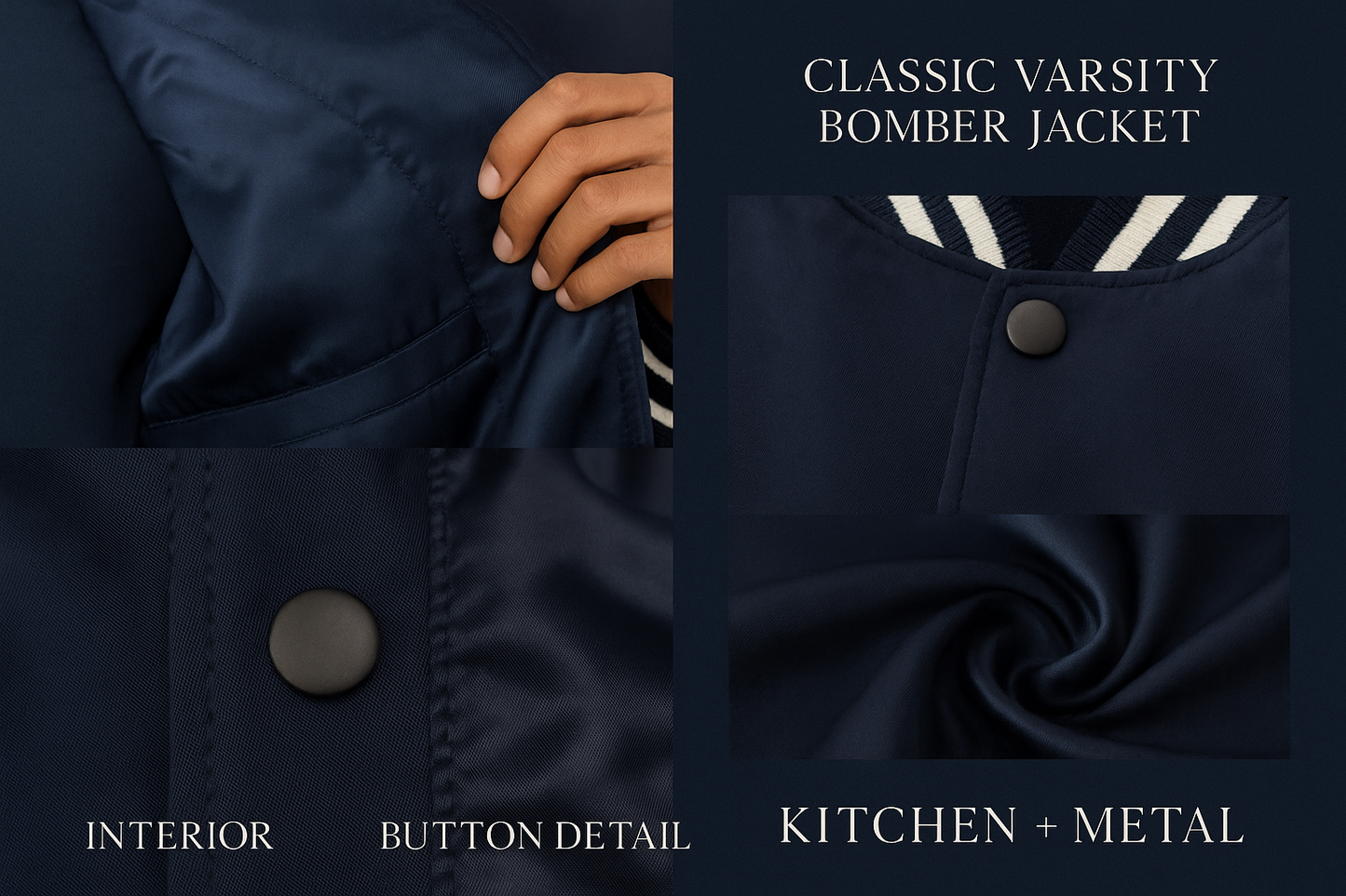 Classic Varsity Bomber Jacket | Apparel | Kitchen + Metal