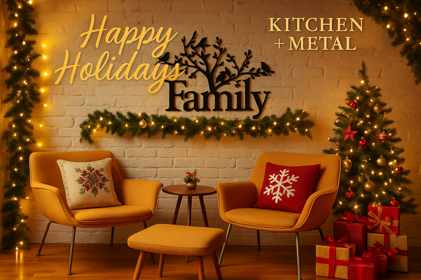 Family Tree - Metal Wall Art | Home Decor | Kitchen + Metal