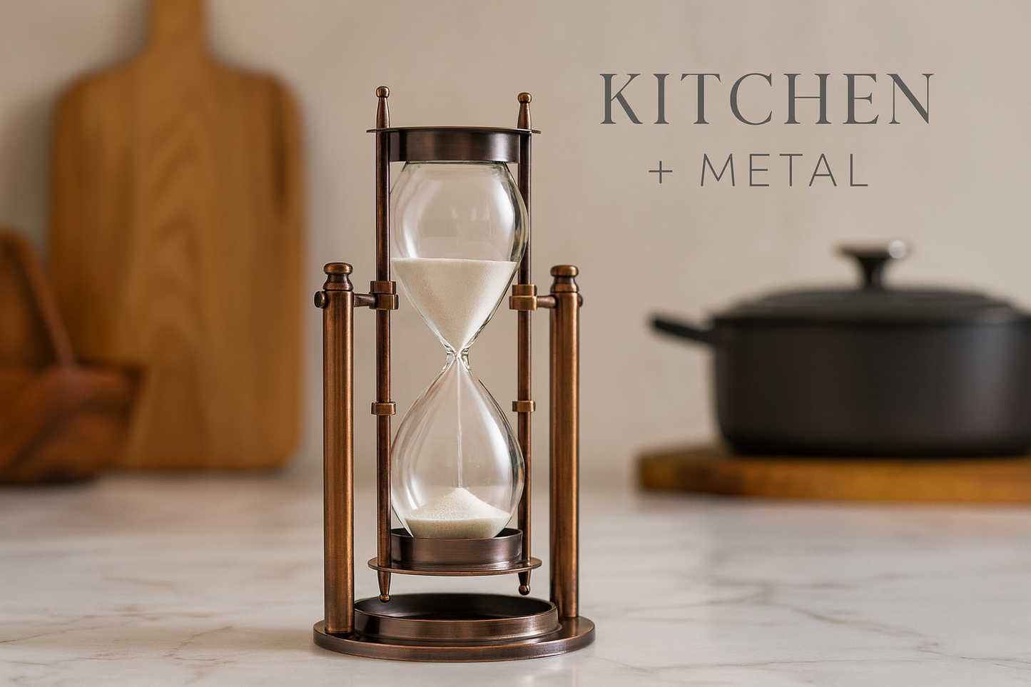 4.5inches x 4.5inches x 8.5inches Brass Revolving Sandtimer