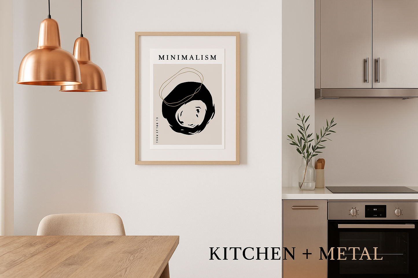 Abstract Modern Wall Art | Home Decor | Kitchen + Metal