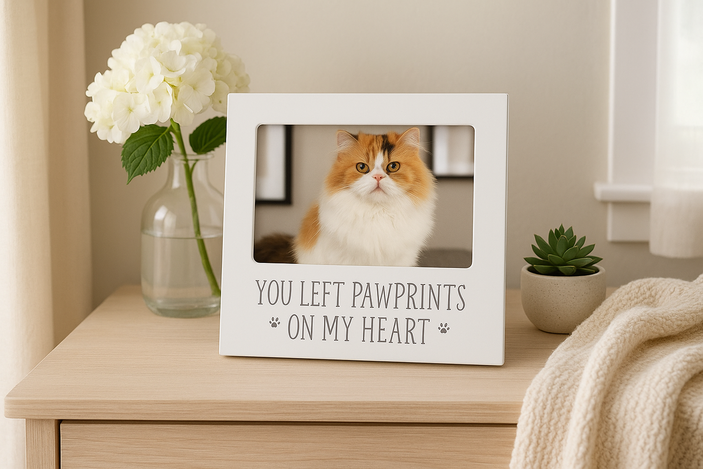 You Left Pawprints On My Heart Dog Memorial Frame | Home Decor | Kitchen + Metal