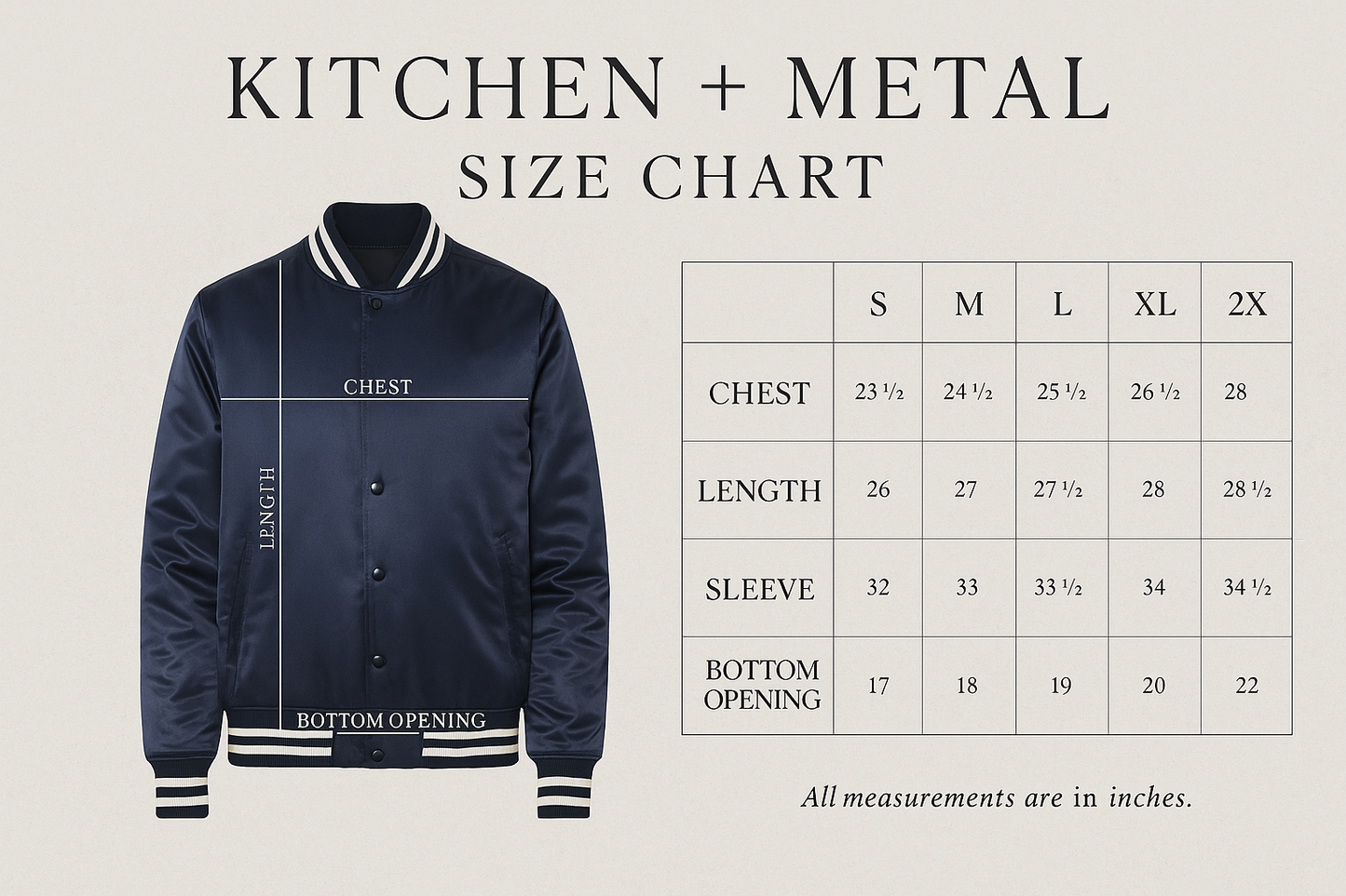 Classic Varsity Bomber Jacket | Apparel | Kitchen + Metal