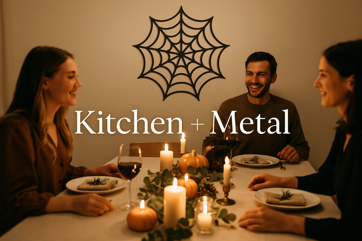Spiderweb - Metal Wall Art | Happy | Kitchen + Metal