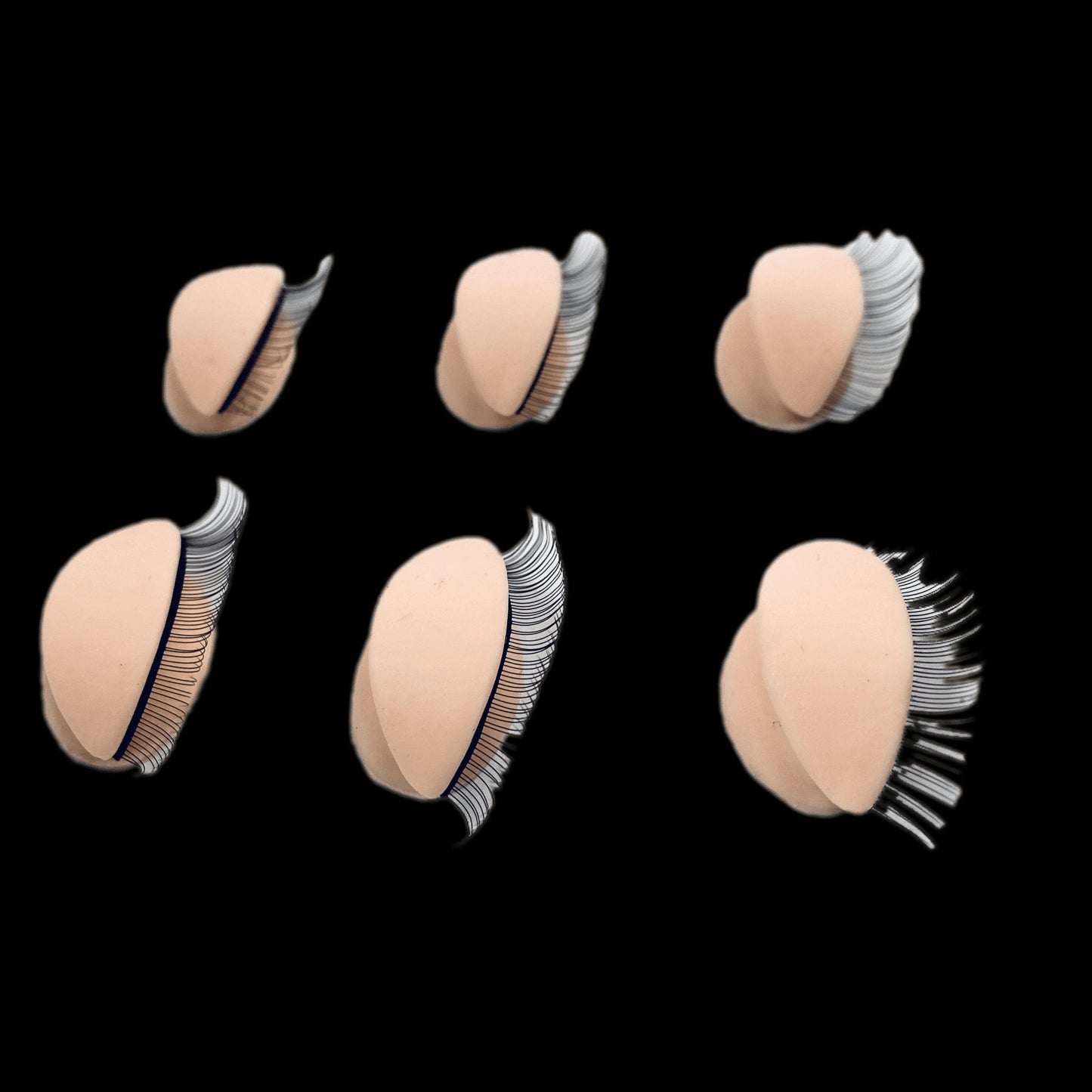 Lashes Training Head Eyes replacement Set of 3 pairs
