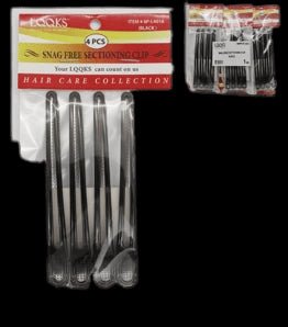 LQQKS 4.75"/12CM SNAG FREE SECTIONING CLIP BLACK