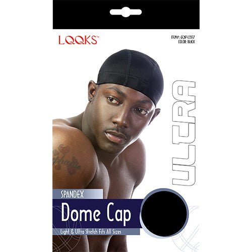 LQQKS SPANDEX DOME CAP BLACK