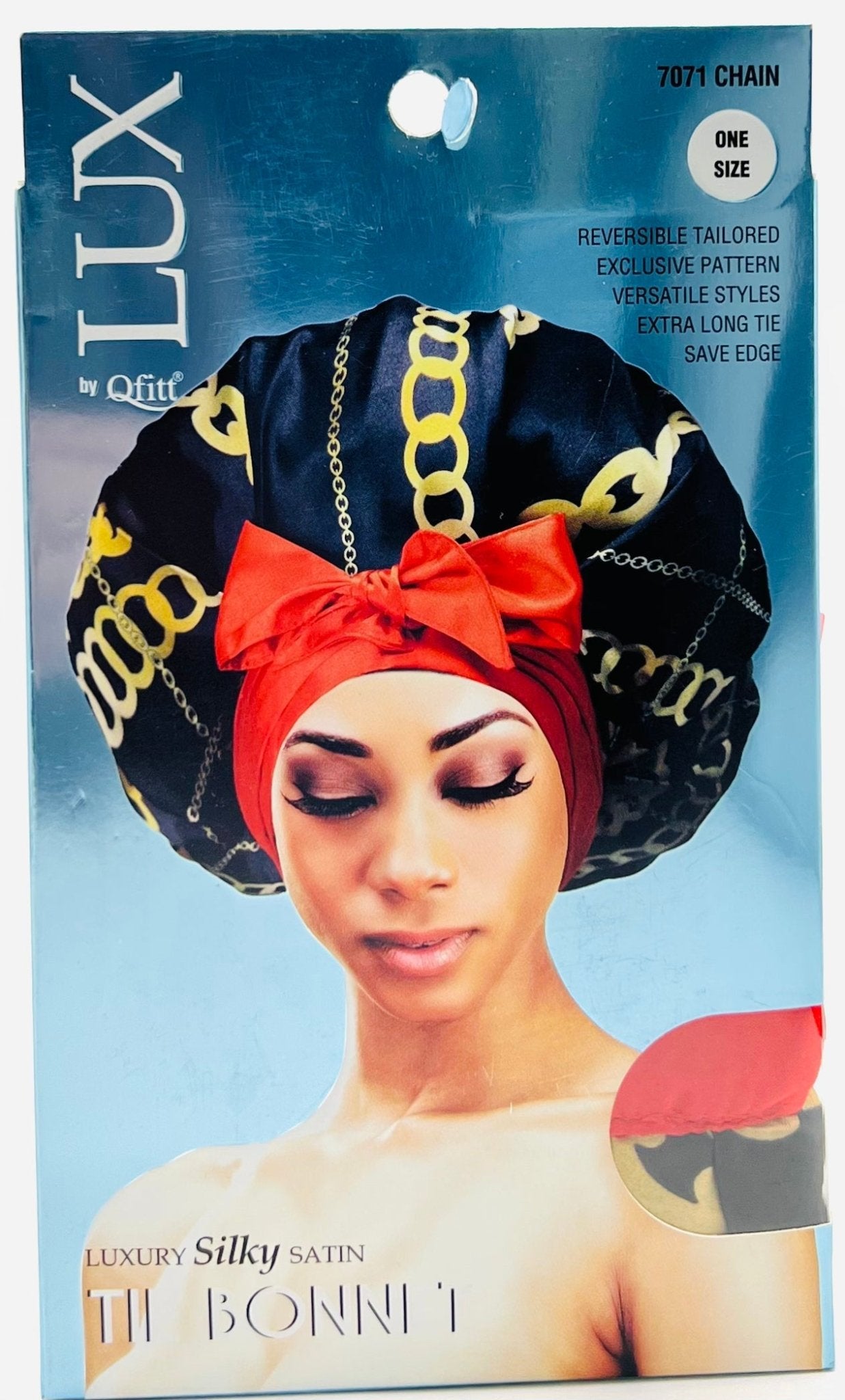 LUX SILKY SATIN  TIE BONNET