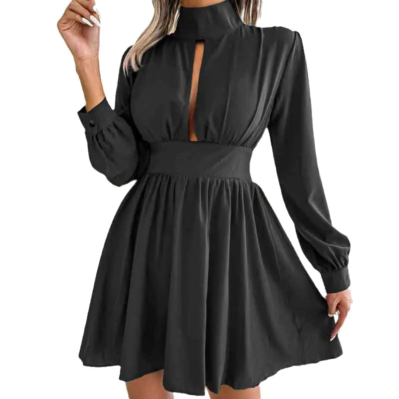 2023 Spring New Women's Elegant Solid Color Dress