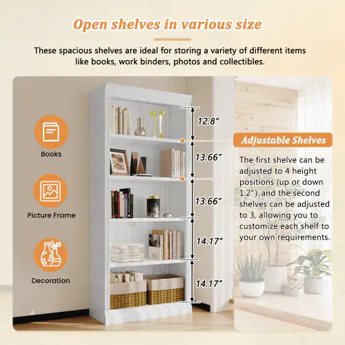 Style Loft Collection 5 Tier Bookcase