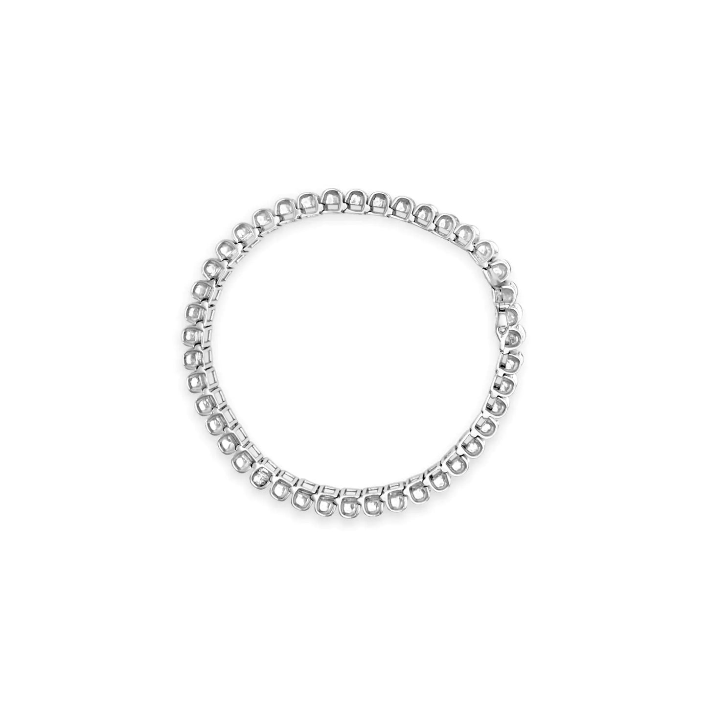 Style Loft Collection 14K Gold 5.00 Ctw Square Princess Cut White Diamond Rectangular Invisible Set Link Tennis Bracelet (H-I Color, SI2-I1 Clarity) - 7.25” Inches