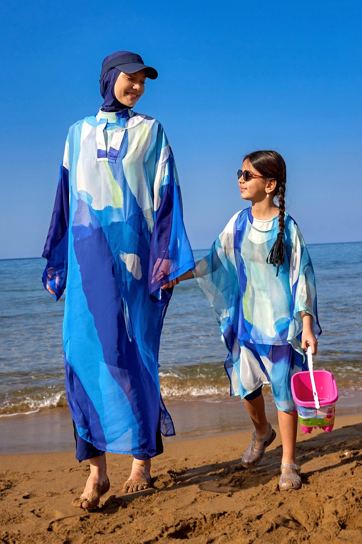 Marina Girls Beach Cover Up Chiffon Kimono Colorful - CP2501