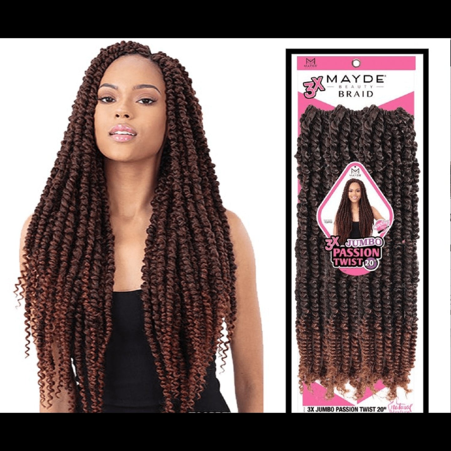 Mayde Beauty Braid 3X Jumbo Passion Twist 20"