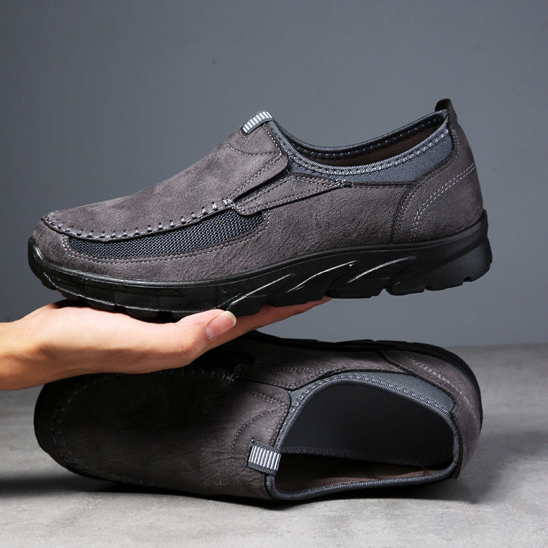 Men's shoes, fashionable and breathable, men's business shoes, British lazy shoes, dad's single shoes, casual shoes, men's shoes