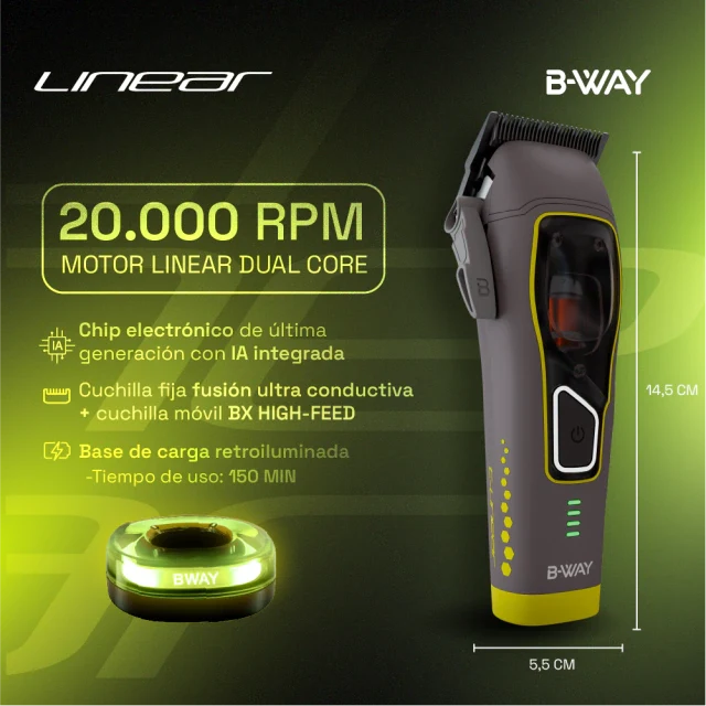 B-WAY Linear Professional Clipper – 20,000 RPM Linear Motor