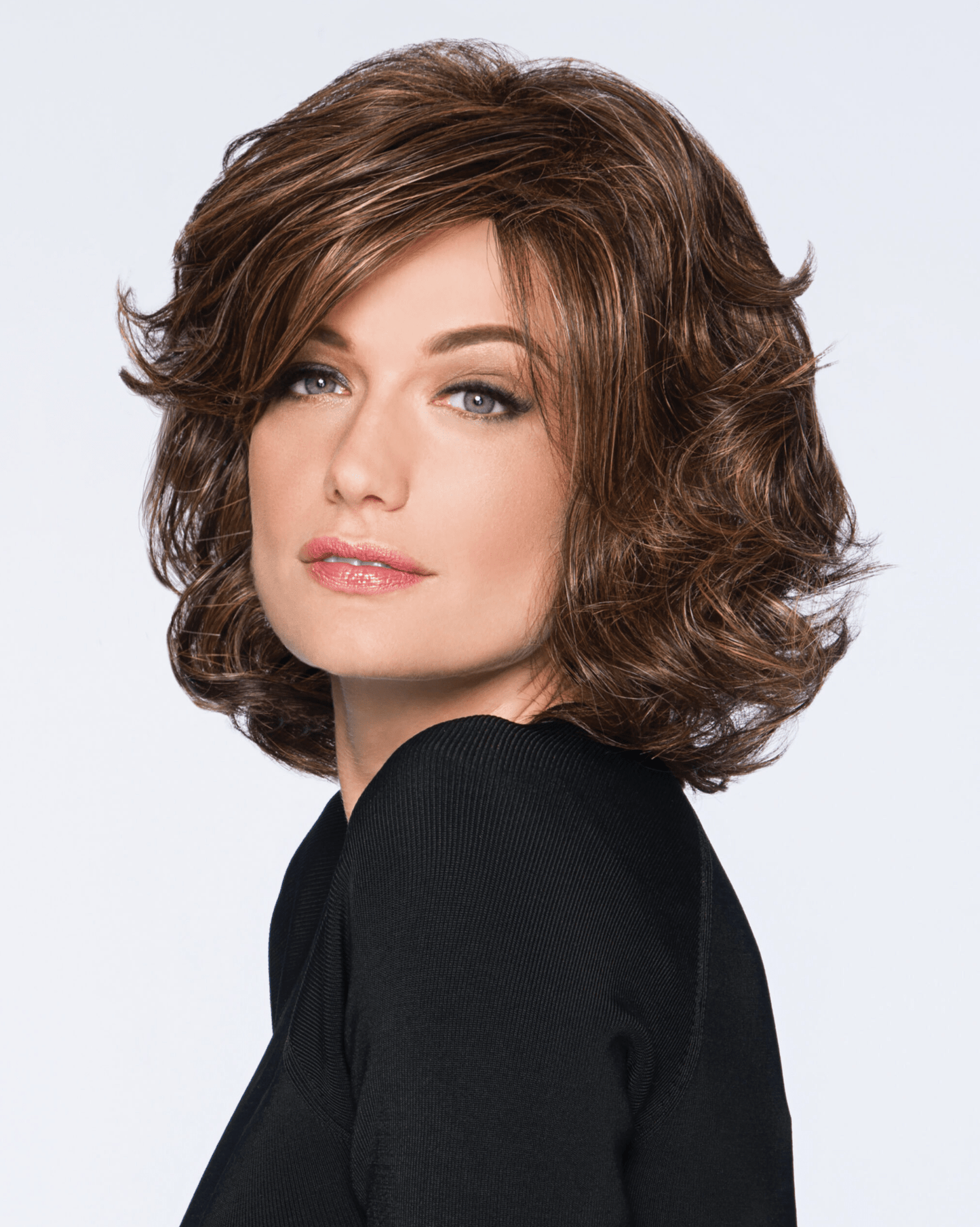 Modern Flair Wig Color R56/60 Silver Mist - Hairdo Wigs Mid-Length Layered Soft Wave Bob TrU2Life Heat Friendly Synthetic