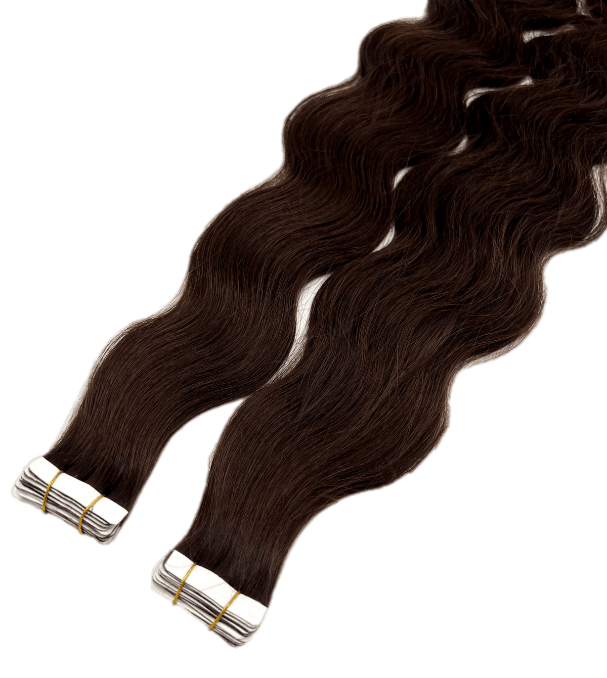 Narcia Tape-In Hair Extensions 100% Remy Siberian Human Hair, Body Wave 24 Inch