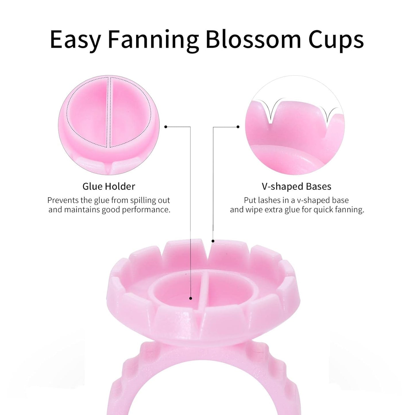 New! VIP Glue Ring and Easy Fan Cup! Two in one! 100pcs bag