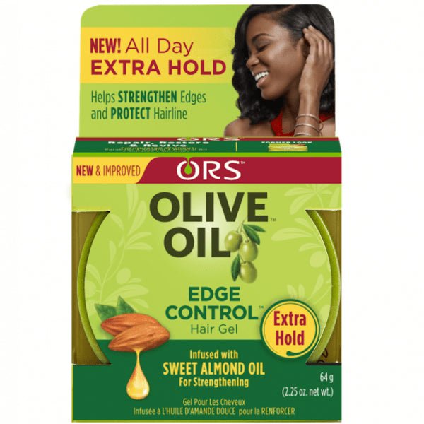 OLIVE OIL EDGE CONTROL HAIR GEL - EXTRA HOLD 2.25 OZ