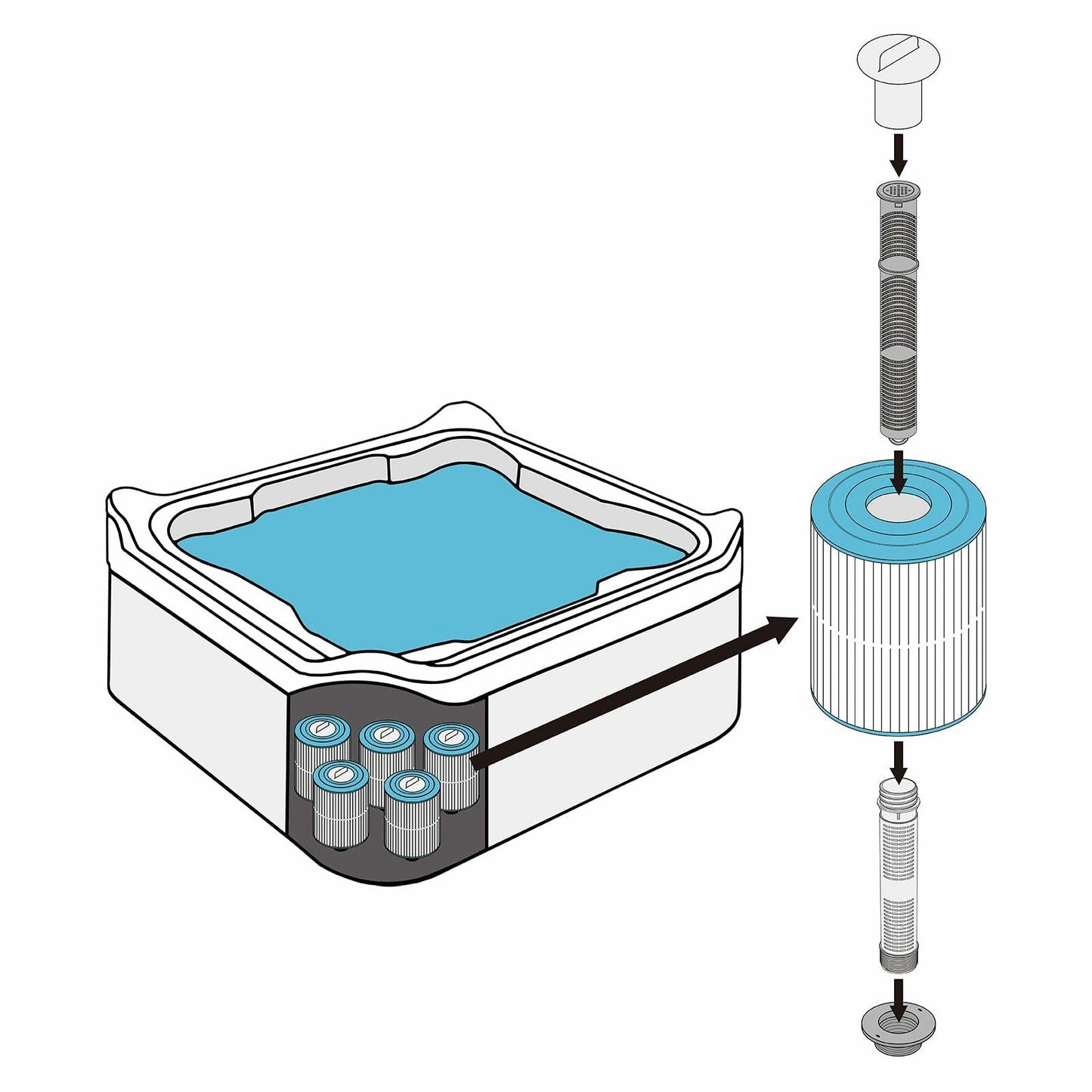 Hotspring Hotub Hot Tub Year's Supply Spa Mineral Ion Cartridge Sticks (2-Pack)