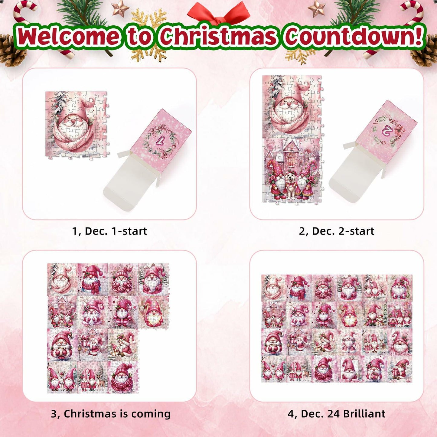 3D Quilling Animal Advent Calendar, 1008 Pieces, 24-Day Countdown