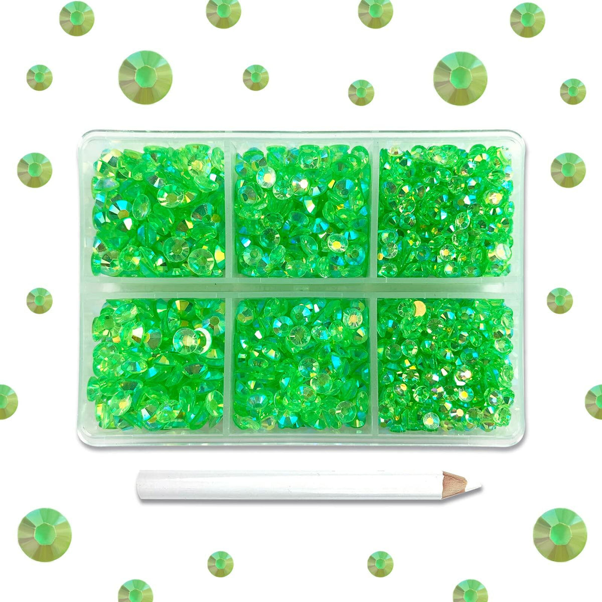 AB Rhinestones 4mm Flatback Jelly & Clear Pink 3000pcs Craft Gems