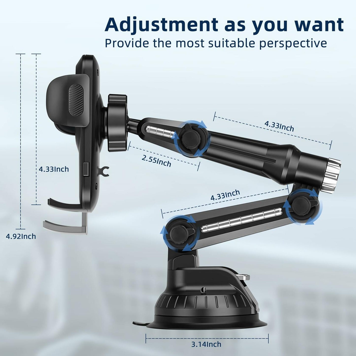 [Like New] IF FEEL Car Phone Holder Large Suction Cup for 4-7.2 inch Smartphones