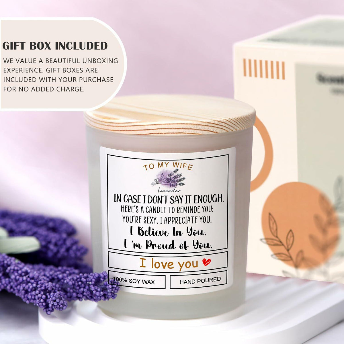 [Like New] Romantic Candle Gift for Wife Valentines Birthday Anniversary Gift