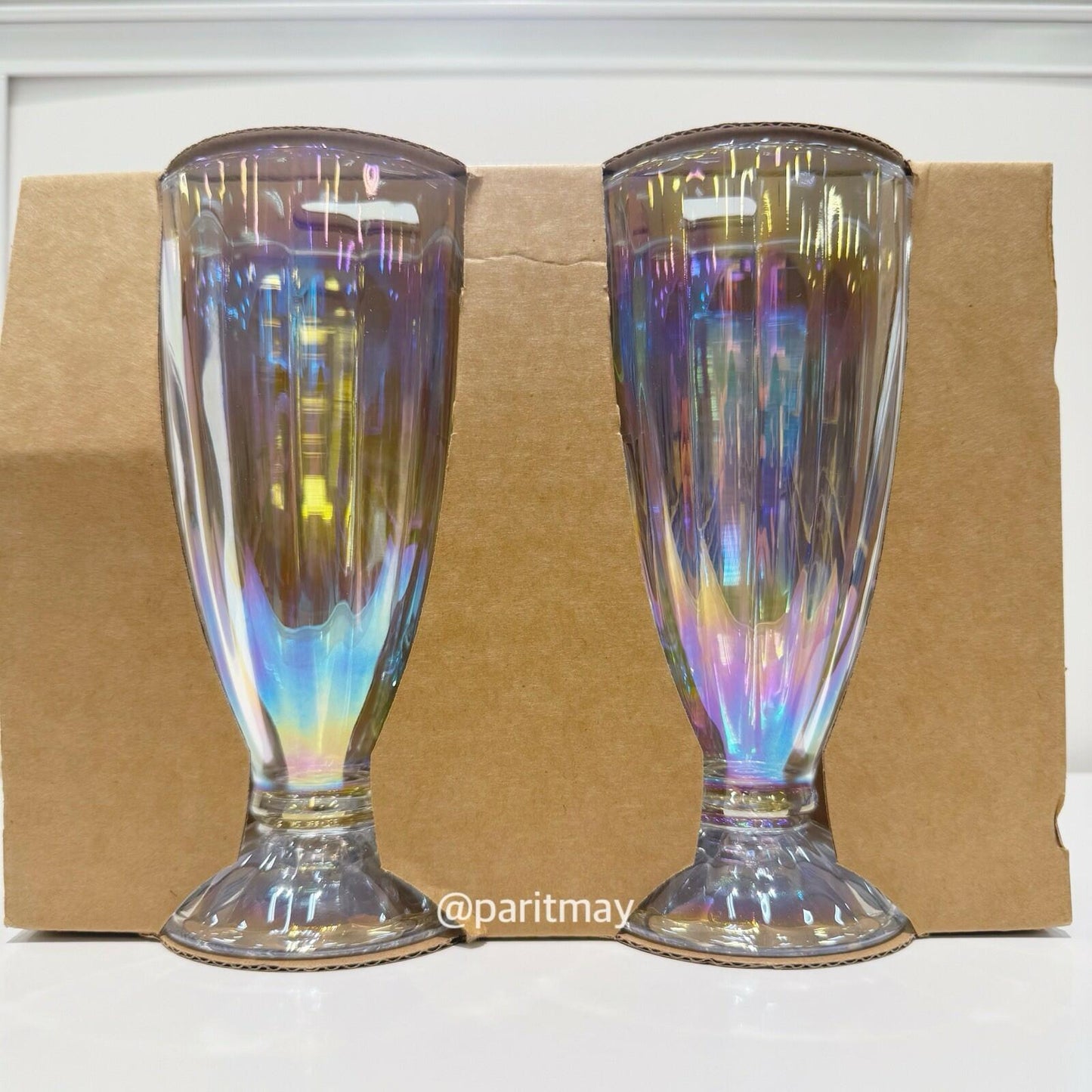Target Bullseye's Playground Americana Milkshake Glasses 2pk 12.9oz Clear