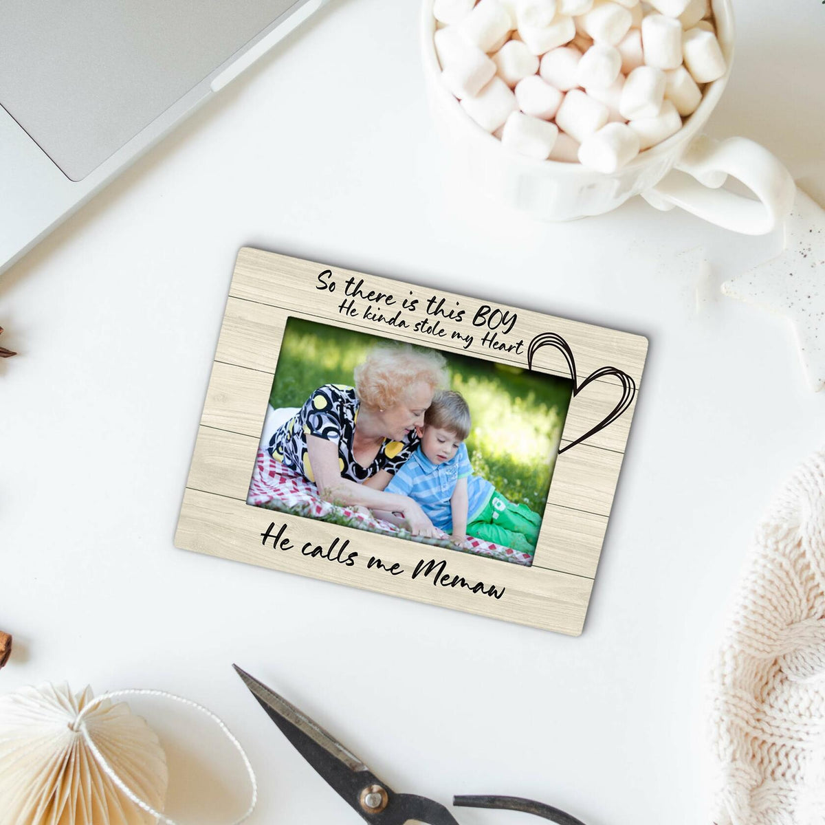 Foyoulame Uncle 4x6 Wooden Photo Frame Tabletop Memaw Color