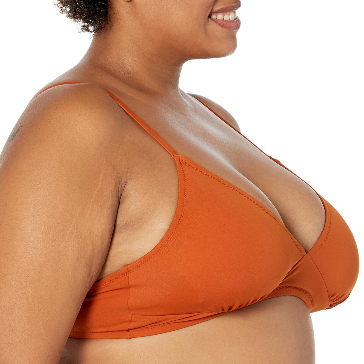 Amazon Essentials Women's Classic Bikini Swimsuit Top Terracotta Size XX-Large