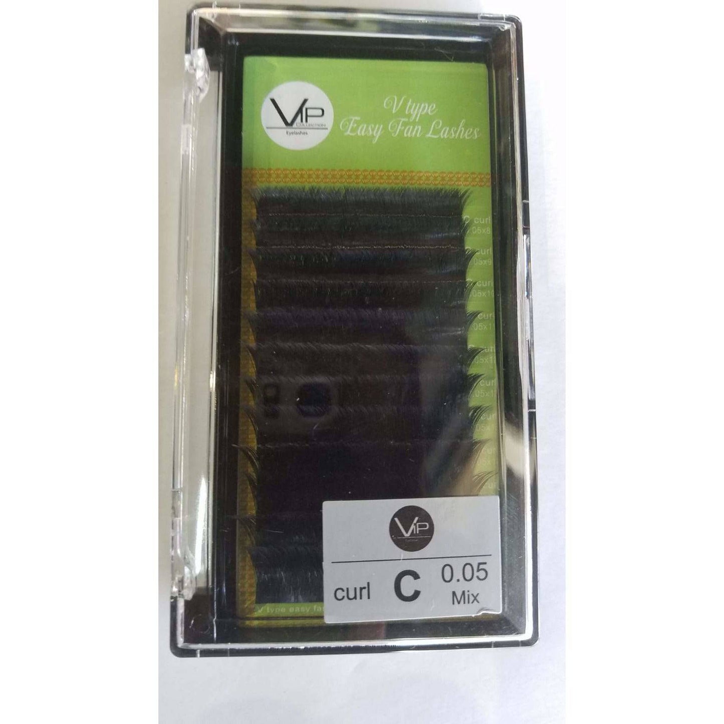 VIP Extensions V Type Easy Fan Lash Extensions 0.05 C Curl 12 Lines, 8 mm