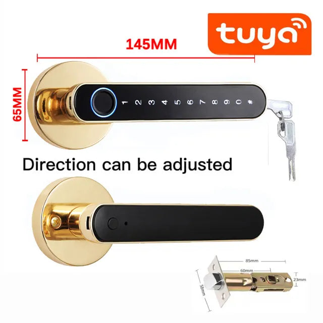 Style Loft Collection CyberSecure Smart Wifi, Bluetooth, and Fingerprint Door Lock