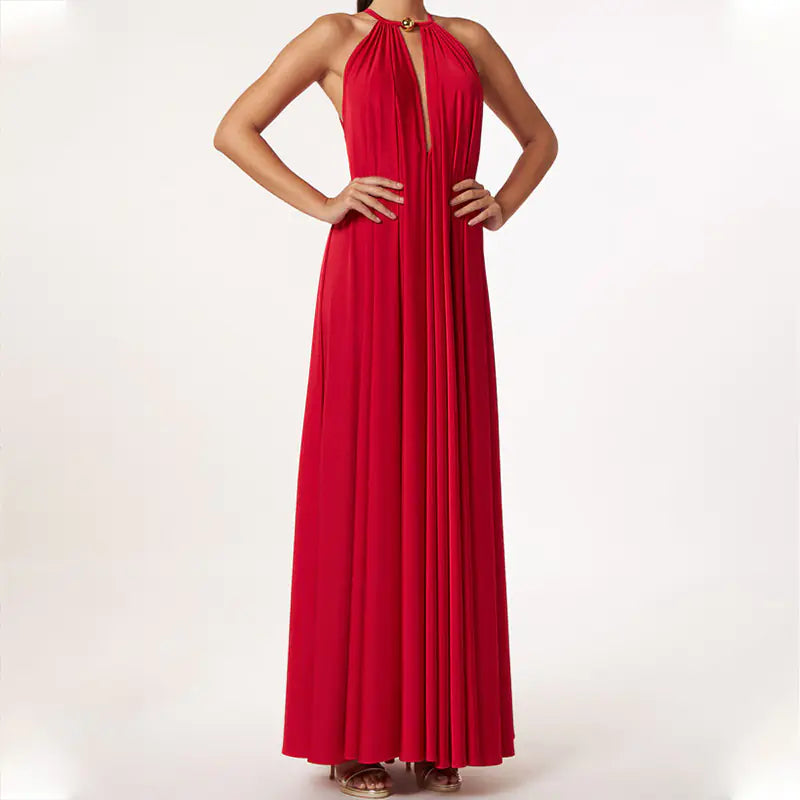 Elegant Women's Halter Loose Fashion Dress