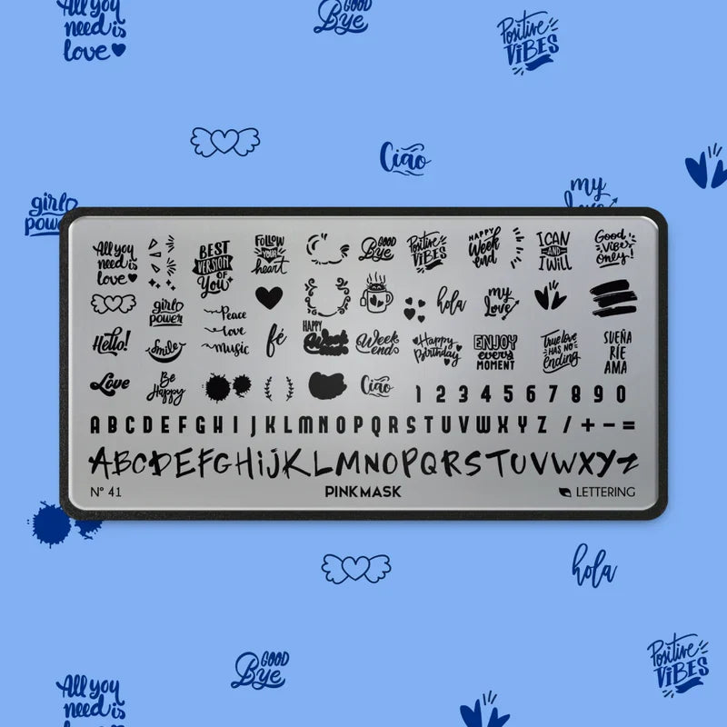Pink Mask - Stamping Plate Letters #41