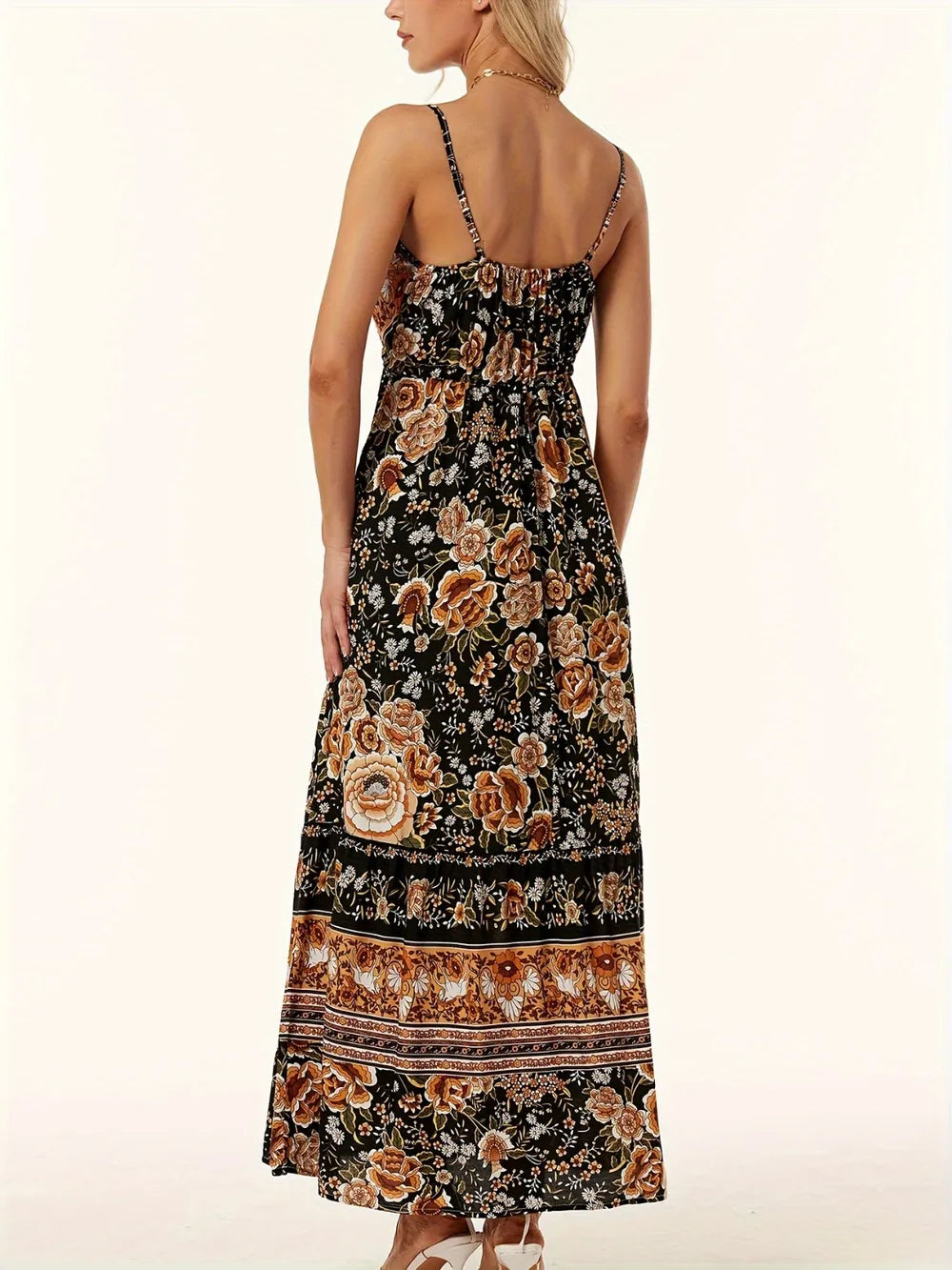 Printed Scoop Neck Dress