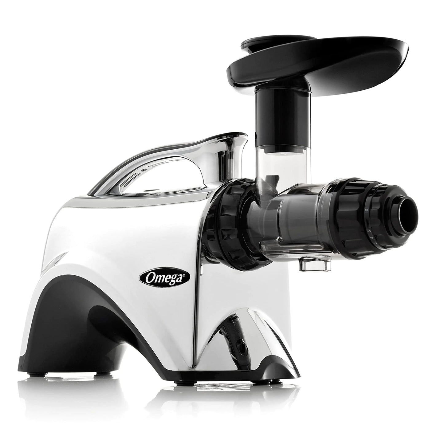 Omega NC900HDC Cold Press Juicer Machine Vegetable and Fruit Juice Extractor and Nutrition System Dual-Stage Slow Masticating Juicer 150 W Metallic