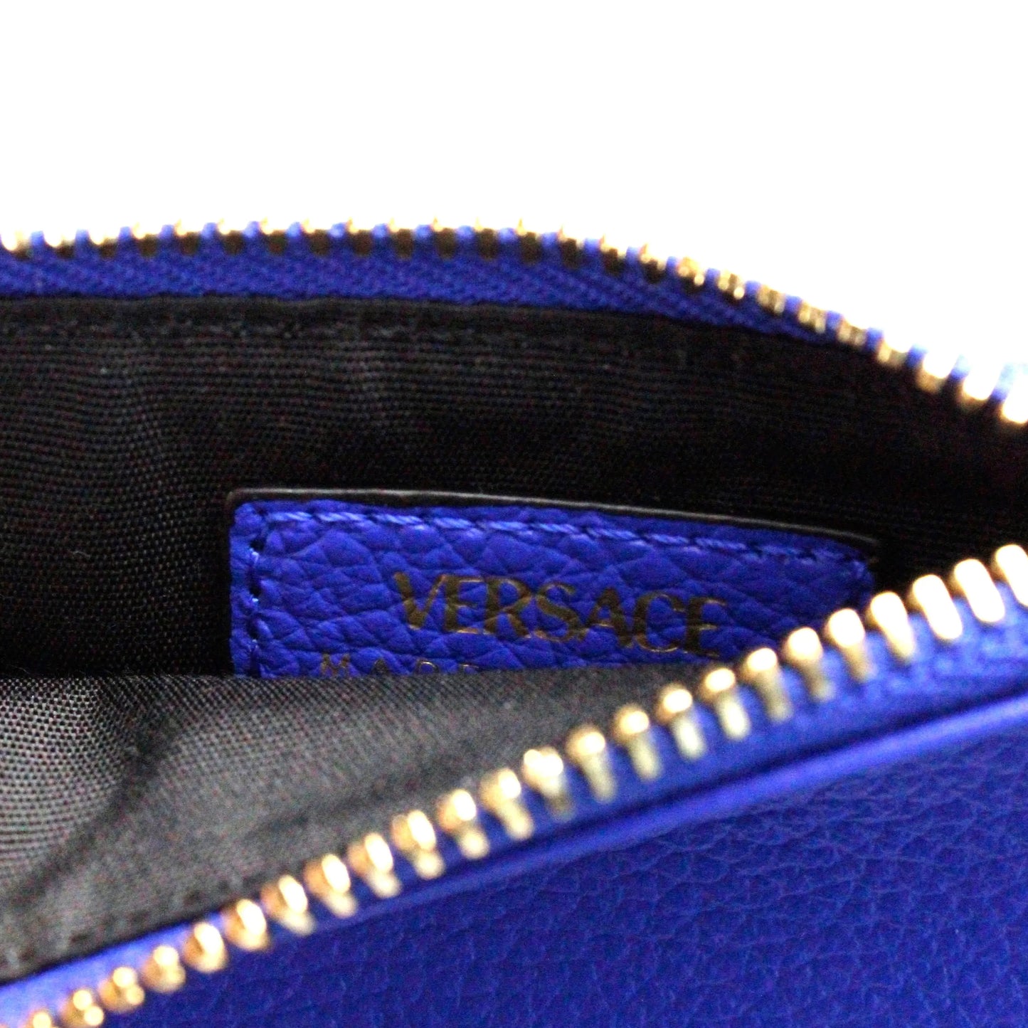 Style Loft Collection x Versace Virtus Royal Blue Slim Leather Card Case Wallet